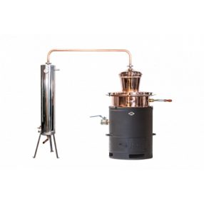   Pálinkafőző, DES 100l, keverővel, leeresztős, 30l-es hűtővel